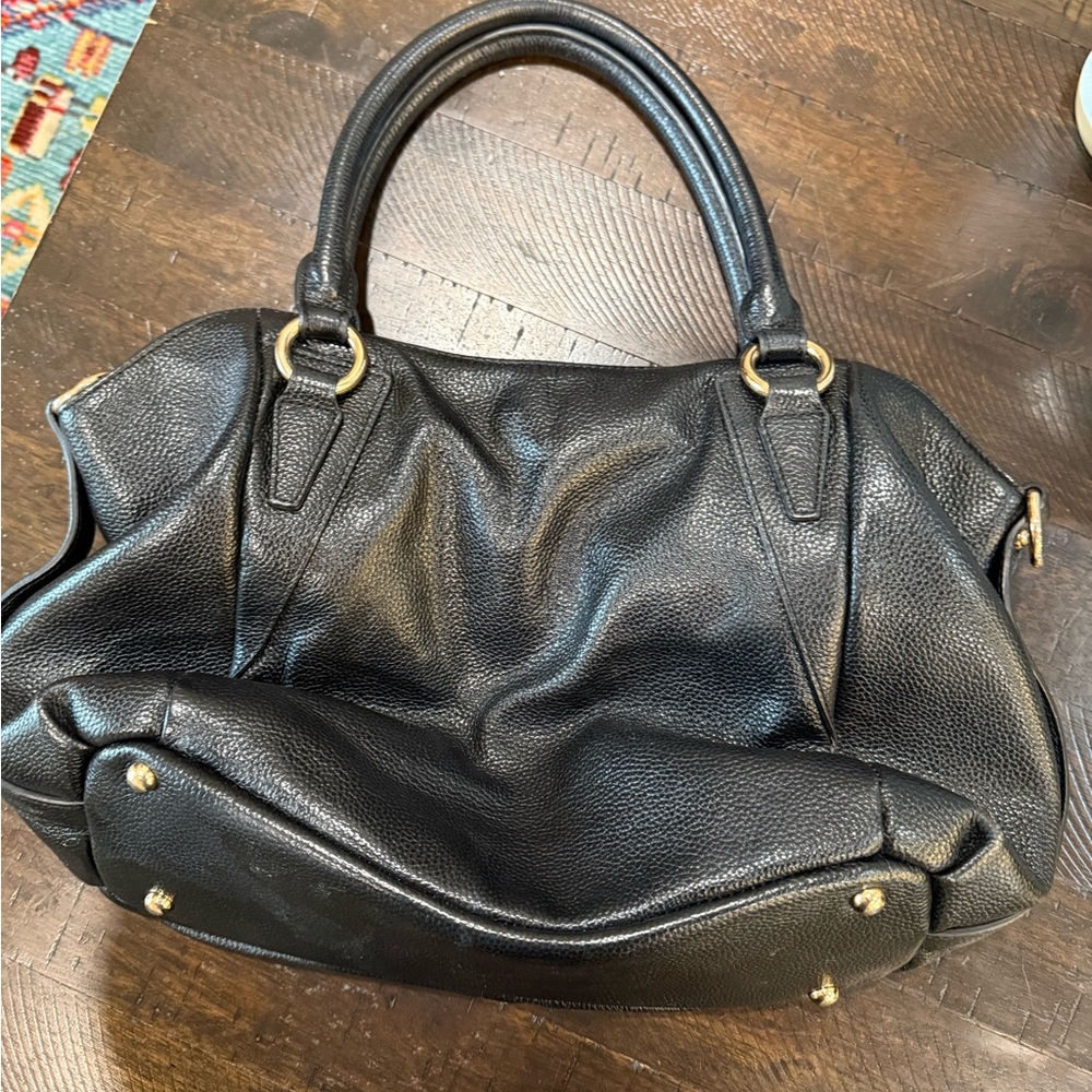 Vicenzo Black Leather Satchel